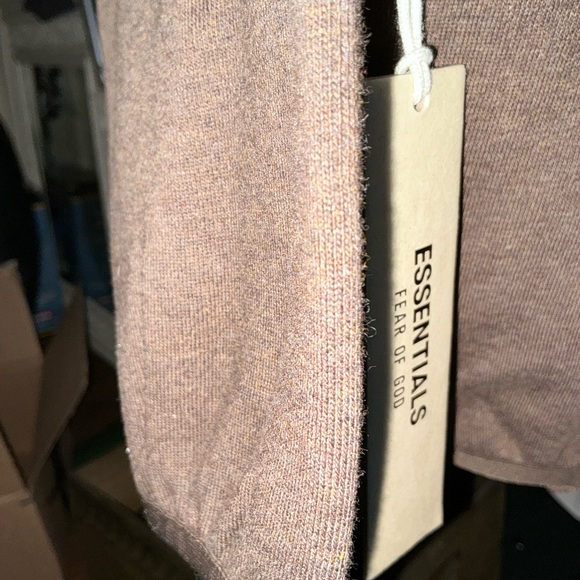 Brand new Fear of God men’s medium Heather Wood color fleece hoodie - Picture 6 of 8